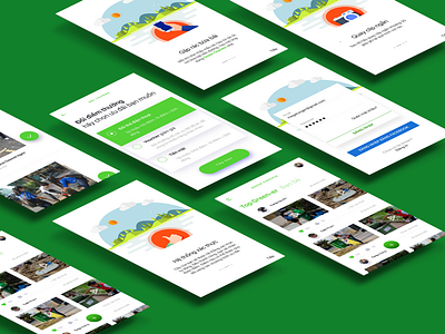 Green Checkin - A Green Social Networking App appdesign appui design ios minimal ui ux