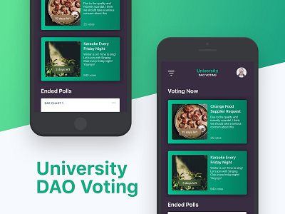 University DAO Voting appdesign design gradient minimal product design ui ux vector