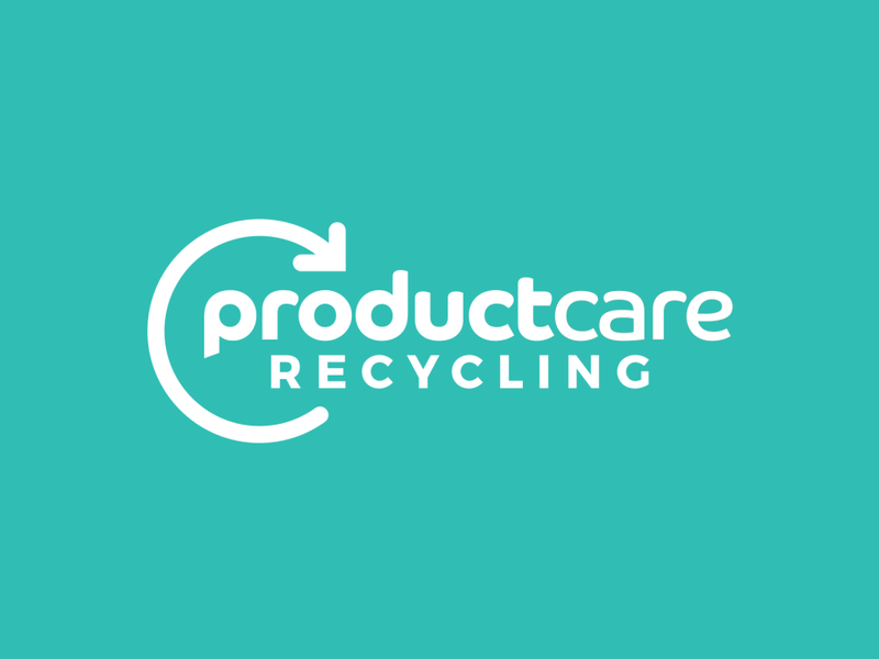 ProductCare Animated Logo animation care graphic design hands logo painshare paint product productcare recycling text text animation writing