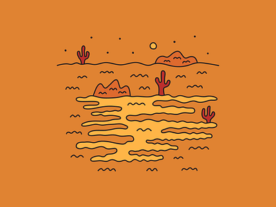 Desert Ranch dessert illustration ranch texas vector