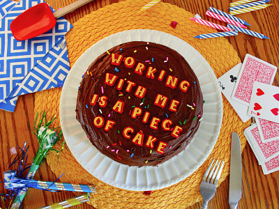 Piece of Cake art direction cake design lettering photography