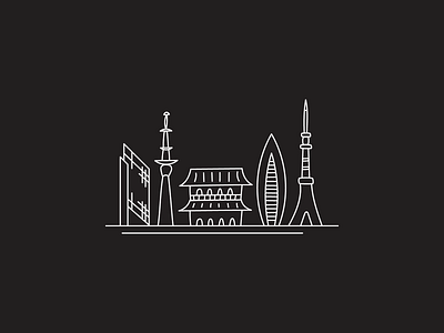 Tokyo cities design graphic design illustration japan lutron tokyo vector