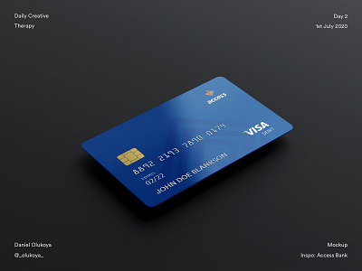 Access Bank Card Mockup access bank branding clean creditcard daily design challenge debit card design mockup mockup psd photoshop