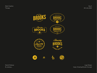Amazing Brooks Concept logo designs branding daily design challenge design illustrator logo print printing logo typography vector