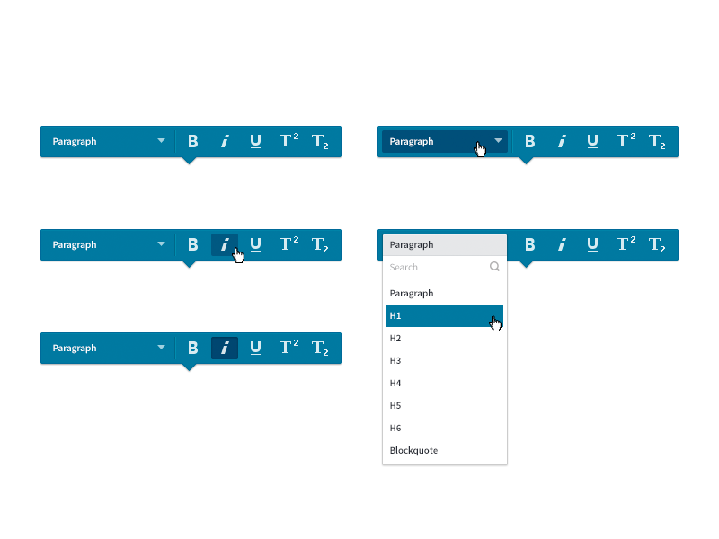 Floating Formatting Bar text editing habitat inkling blue formatting rich text text doc