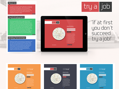 tryajob - identity app branding career dropdown icons identity interactive job layout logo map menu navigation search sketch sketch 2 ui user ux web