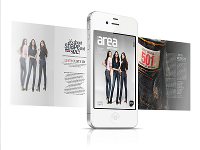 Levi's - Area Magazine app app digital media graphic design icon levis magazine publication