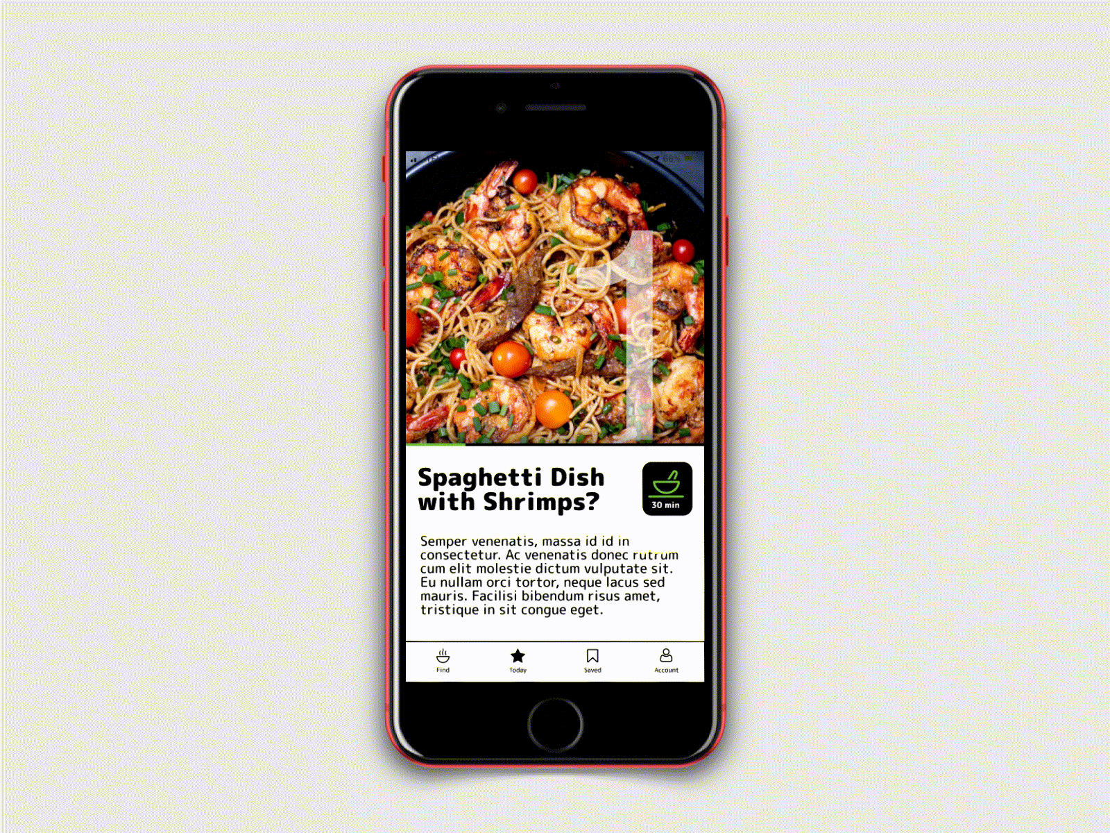 Recipes app design design app iphone minimalist ui
