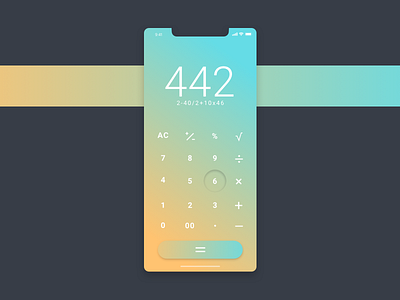 Daily UI - 004 004 app design calculator daily ui dailyui gradient ios mobile app sketch uiux user interface