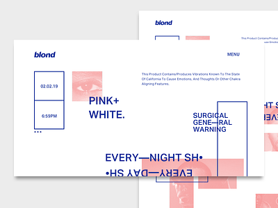 BLOND • FRANK OCEAN blond daily ui dailyui frank ocean hip hop landing page microsite music music album music art music streaming rnb sketch streaming user interface web web design