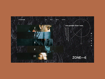 21SAVAGE.COM EXPLORATION 21savage app design daily ui dailyui hip hop music musicstreaming rap sketch streaming user interface web web design