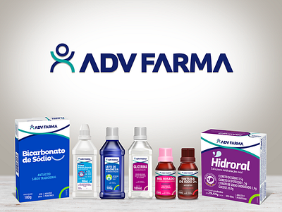 ADV FARMA LOGOTIPO E IDENTIDADE VISUAL 3d branding graphic design logo