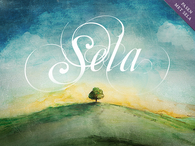 Sela concert promotion ambience artist artwork concert grass landscape music paint painting promotion tree typography