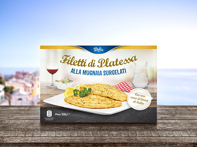 Deliz Italia packaging design box design fish food frozen italia italy package package design packaging packaging design