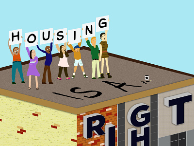 Housing Is A Right editorial editorial art editorial illustration illustration vector art vector artwork
