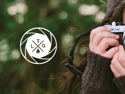 Logo Mark circle clean hipster lens logo nature photo lens photography simple trees trendy typography