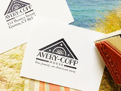 Avery-Copp House Final Logo architecture branding connecticut custom stamp design history logo logo mark modern museum stamp victorian