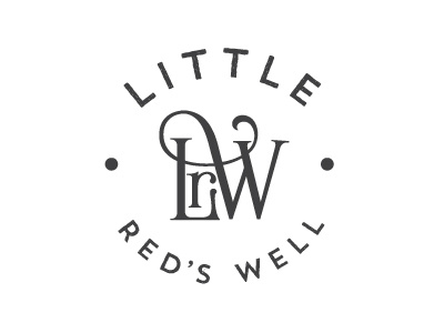 Final Logo Little Red's Well blog logo blogger circle circle logo design fashion logo mark monorgram simple stylist