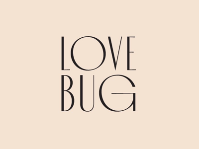 love bug bug clean type font love minimal minimalism minimalist stacked type type typography