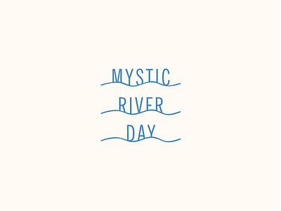 Mystic River Day beach logo minimalist modern narrow ocean river simplistic thin type type typography waves