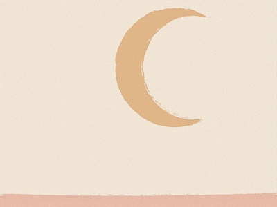 New Moon abstract color study graphic moon moon art muted tones new moon pink sketch