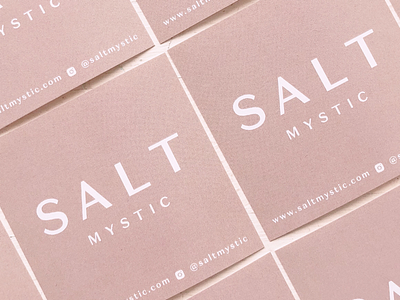 Salt Mystic Packaging Stickers brand logo minimal minimal logo modern modern logo pink shop logo stickers