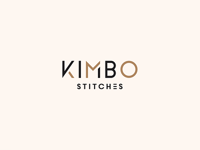 Kimbo Stitches branding clean design icon logo design logo mark minimal minimalist modern quilting logo typography