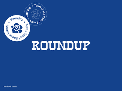 Roundup branding aesthetic badge branding events houston logo rodeo rose simple texas typography western