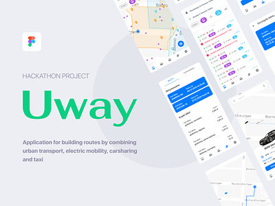 Uway - Application for building routes app design figma hackathon hackathon project map app mobile mobile ui mobile uiux ui uiux ux