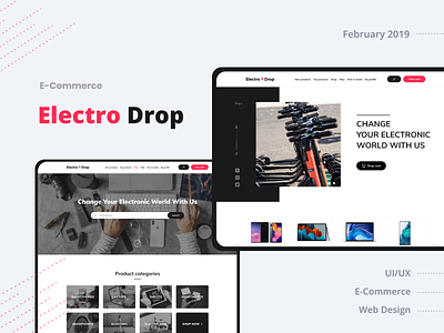 E-Commerce: Electro Drop design e commerce ecommerce figma online shop online store ui uiux ux web web page