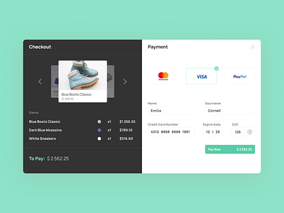 Credit Card Checkout Design 002 design ui uiux ux web webdesign