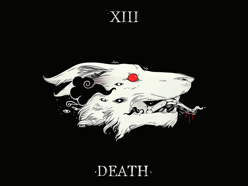 Death Wolf Tarot Card iPad Illustration by Jennifer O'Toole on Dribbble