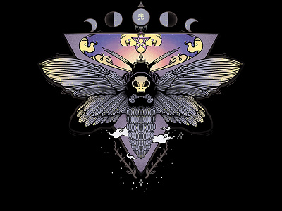 Death Head Moth Illustration