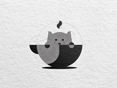 Logo Griddin' branding cat coffee coffeeshop grid identity kitten kitty logo logo grid