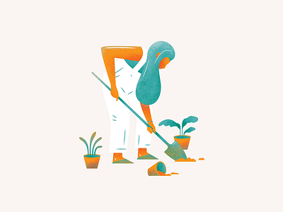 Gardening dig gardening graphic design illustration plants texture textures