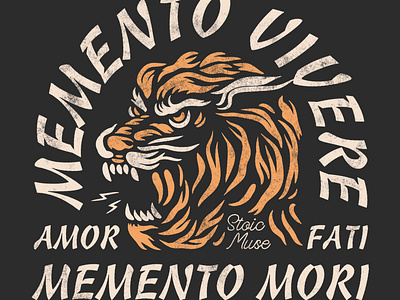 Memento Vivere Tiger Graphic