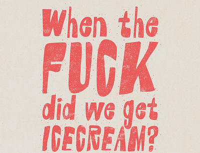 Icecream the ringer typography