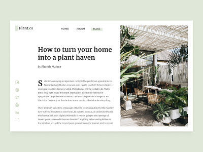 035 - Blog Post blog blog post blogpost dailyui 035 plant