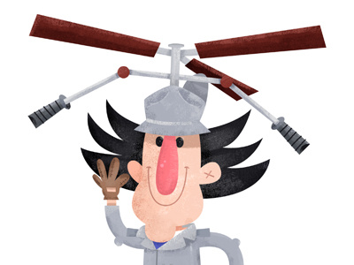 Inspector Gadget 2.0 (see attachment) carlo disney gadget helicopter illustration inspector vector
