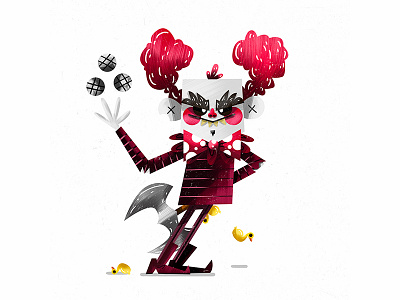 Clown for hire birthday birthday parties clown clows evil for hire illustration monster monsters party