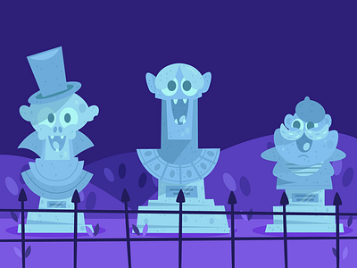 Friendship busts gruesome haunted illustration spooky vector