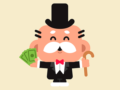 Illustration Monopoly Man Fishing: เวกเตอร์สต็อก (ปลอดค่าลิขสิทธิ์)  2244796665