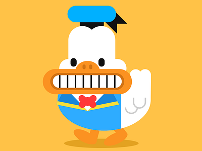 Quack cute disney donald donald duck doolup duck illustration vector