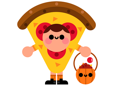 Low-fat costume character costume cute halloween halloween costume illustration pizza pumpkin