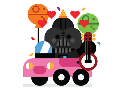 James Earl Jones character cute darth vader disney illustration james earl jones star wars vector