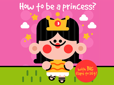 How to be a princess? crown fun girl girls illustration illustrator kid kids princess vector