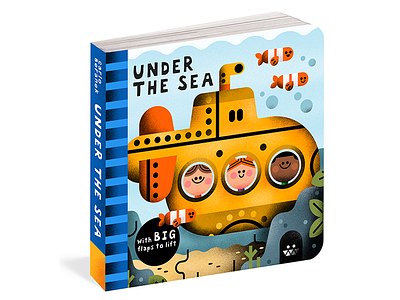 Under The Sea boardbook book fish flaps illustration illustrator kids publisher toddler vector