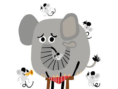 Squeak Squeak! book cute drawing elephant friendly fun illustration illustrator kids kidslit mouse read