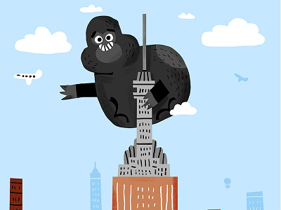 Eighth wonder of the world america building cute drawing empire friendly illustration illustrator kids kong ny nyc