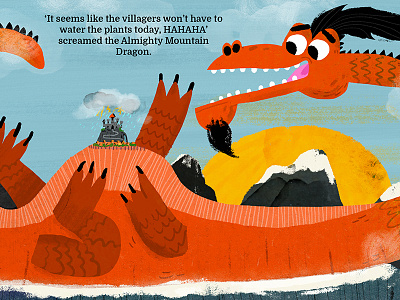 The Almighty Mountain Dragon book castle colour cute dragon draw drawing fun illustration illustrator kids red